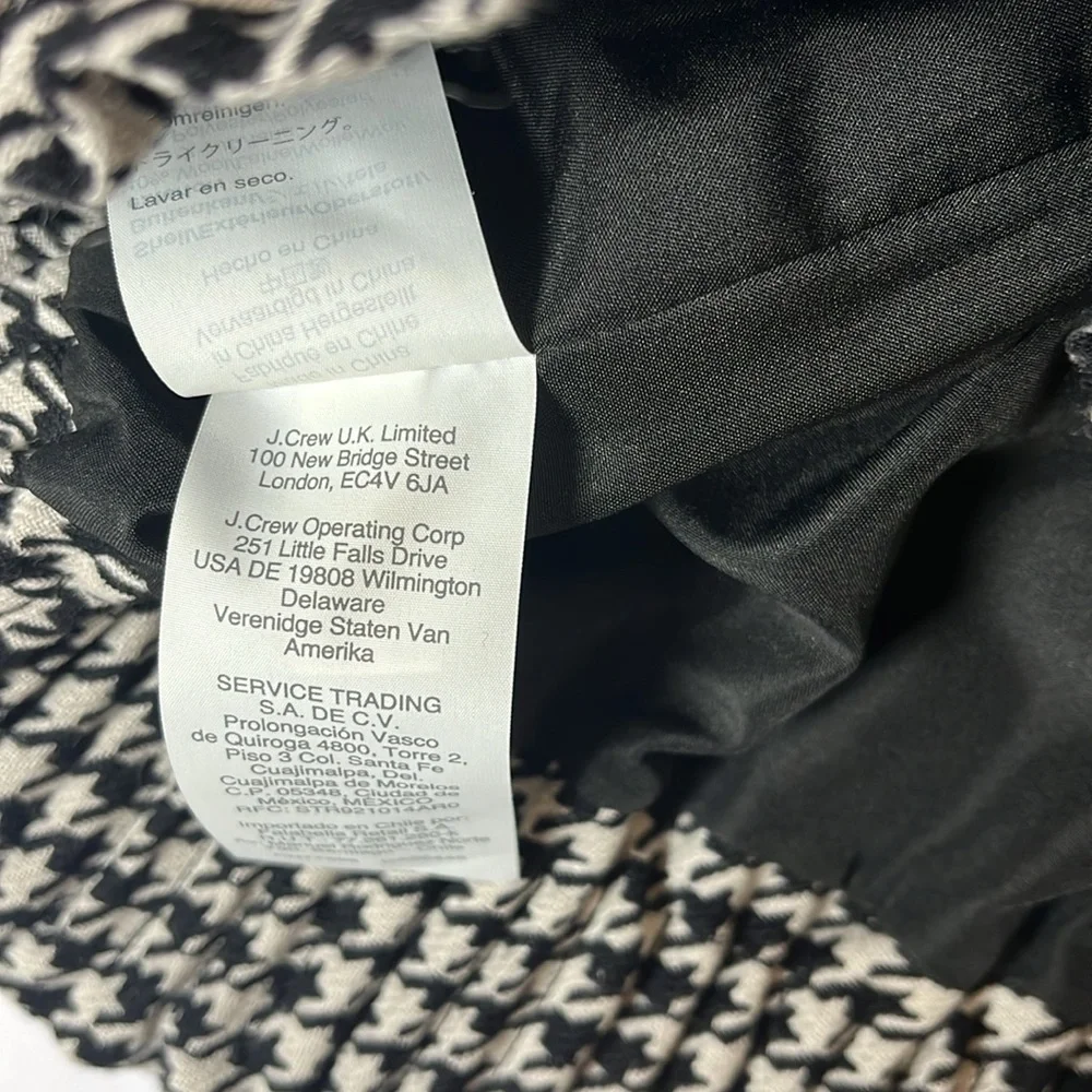 J. Crew Black and White Smocked Pull On Mini Skirt Sz 6 - Picture 7 of 10